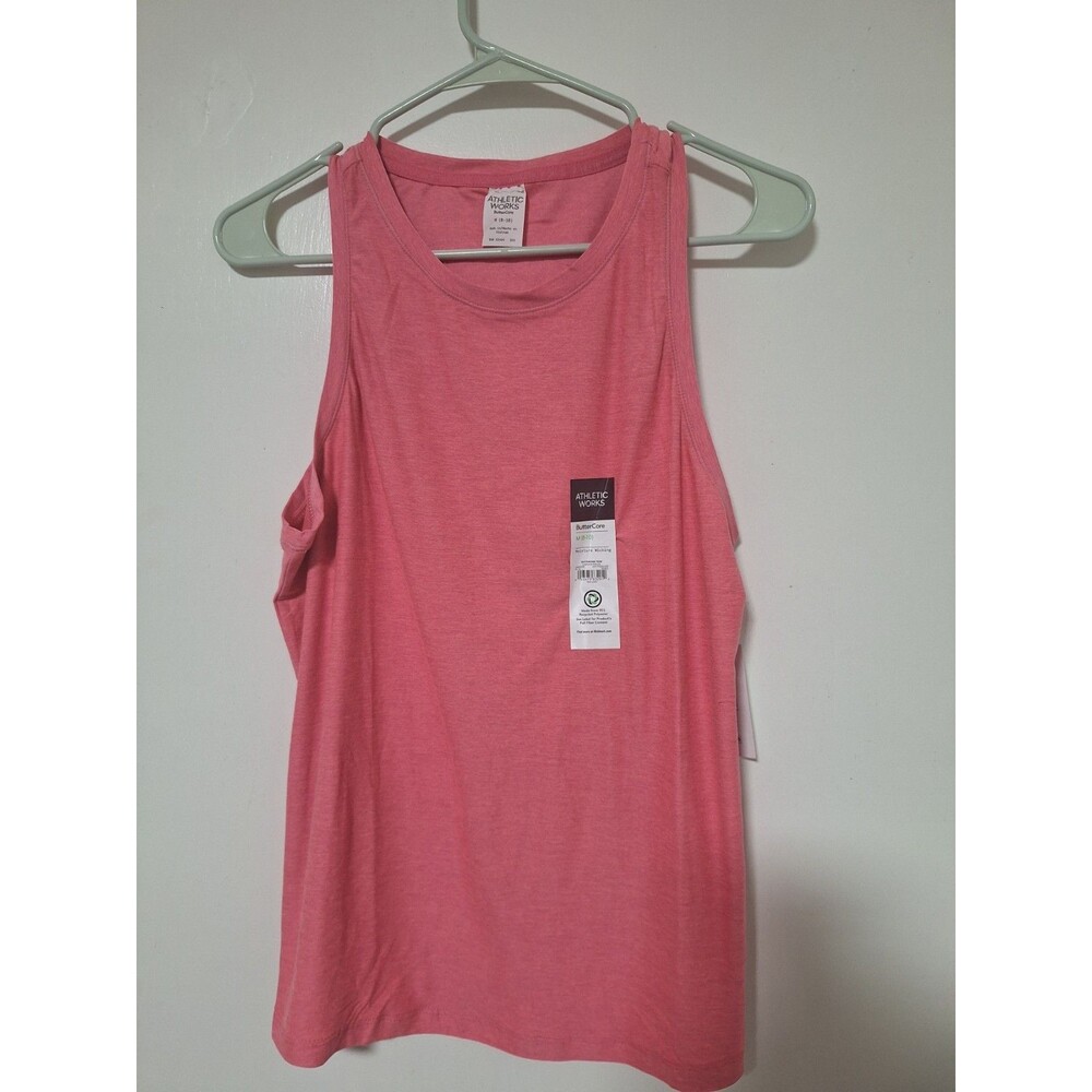NWT Athletic Works ButterCore Women's Tank Top Size M 8-10 Corsage Pink Active